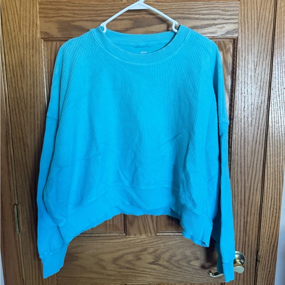 Aerie New Love Blue Corded Sweatshirt & Short Set - Large/XL - Picture 4 of 11